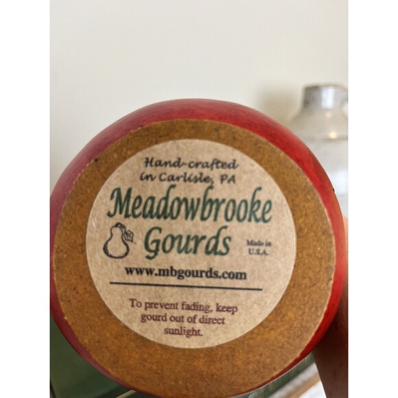 Vintage Old Saint Nick Hand Painted Gourd Christmas Folk Art / Holiday Decor - Picture 7 of 7